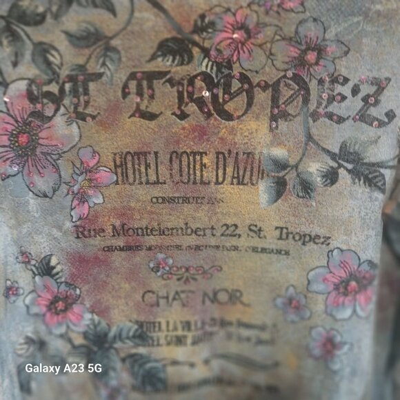 White Stag 3X Womans St. Tropez Graphic Top - 100% Cotton y2 Grandma Artsy - Picture 2 of 6